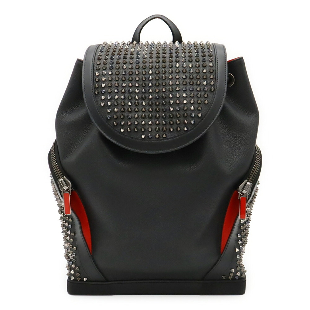 Christian Louboutin Explorer Funk Spike Studded Backpack, Leather, Black, 116...